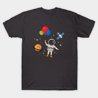 Astronaut Floating With Balloon T-Shirt